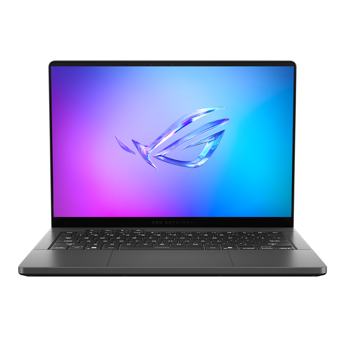 A large main feature product image of EX-DEMO ASUS ROG Zephyrus G14 (GA403) - 14" 3K 120Hz OLED, Ryzen 9 270, RTX 5060, 32GB/1TB - Win 11 Gaming Notebook