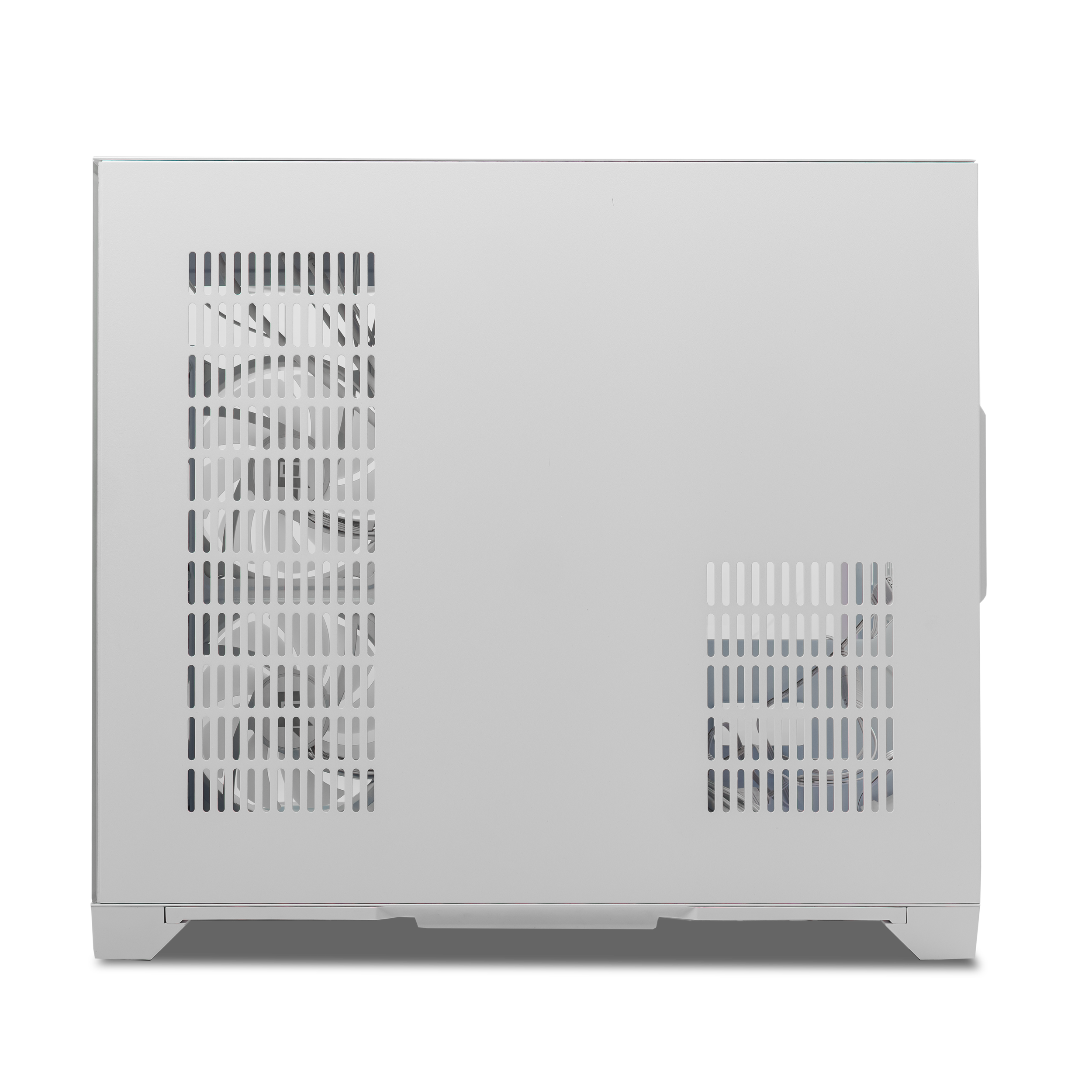 A large main feature product image of EX-DEMO GamerChief GlassView GV10 - White