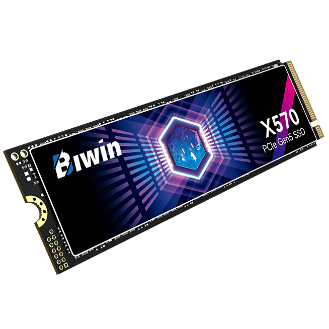 A large main feature product image of BIWIN Black Opal X570 PCIe Gen5 NVMe M.2 SSD - 1TB