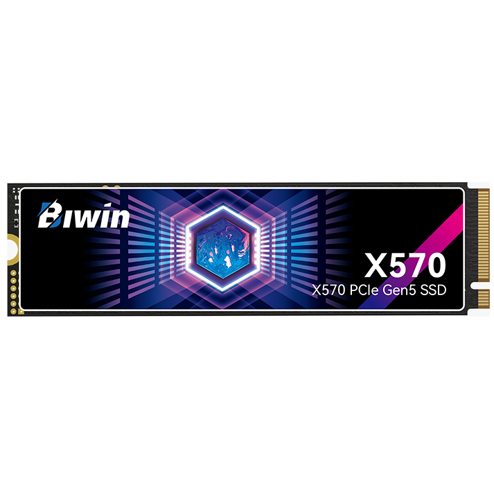A large main feature product image of BIWIN Black Opal X570 PCIe Gen5 NVMe M.2 SSD - 4TB