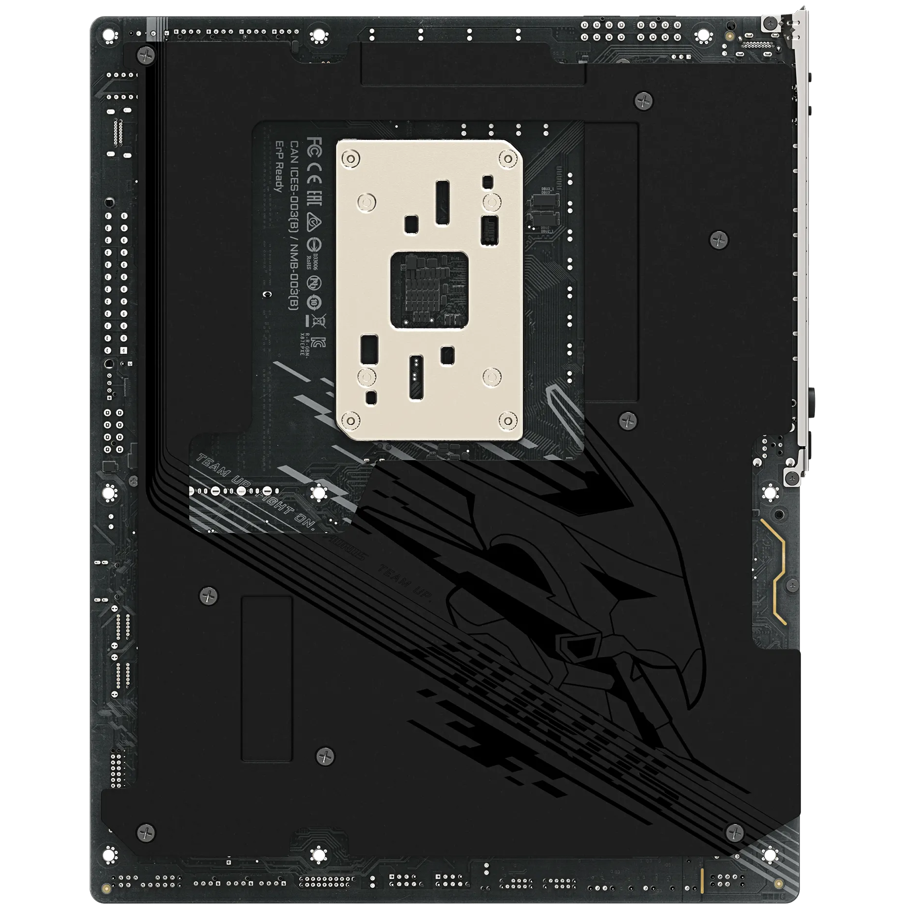 A large main feature product image of Gigabyte X870E Aorus Pro X3D AM5 ATX Desktop Motherboard