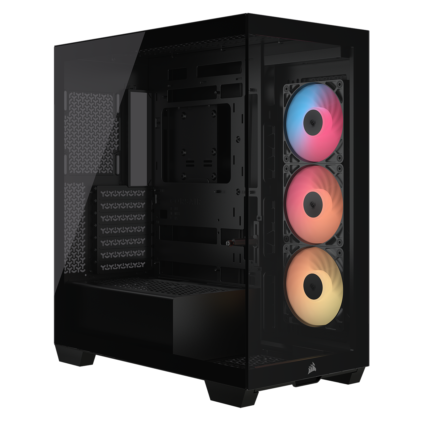 A large main feature product image of EX-DEMO Corsair 3500X RS-R ARGB Mid Tower Case (Black)
