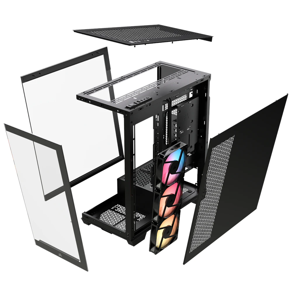 A large main feature product image of EX-DEMO Corsair 3500X RS-R ARGB Mid Tower Case (Black)