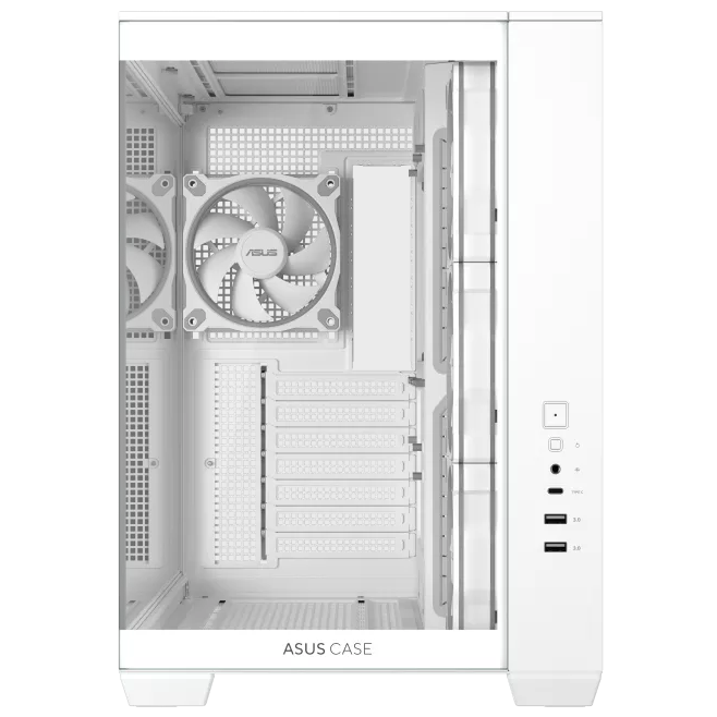 A large main feature product image of ASUS A32 PLUS ATX Case - White