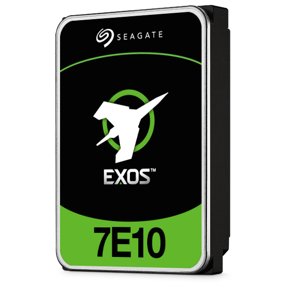 A large main feature product image of Seagate EXOS 7E10 3.5" Enterprise HDD - 4TB 256MB