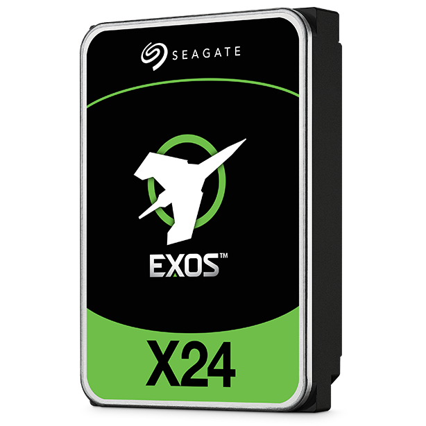 A large main feature product image of Seagate EXOS X24 3.5" Enterprise HDD - 20TB 512MB