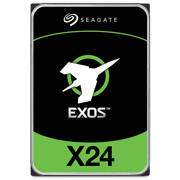A large main feature product image of Seagate EXOS X24 3.5" Enterprise HDD - 20TB 512MB