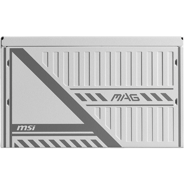A large main feature product image of MSI MAG A650BNL - 650W Bronze ATX PSU - White