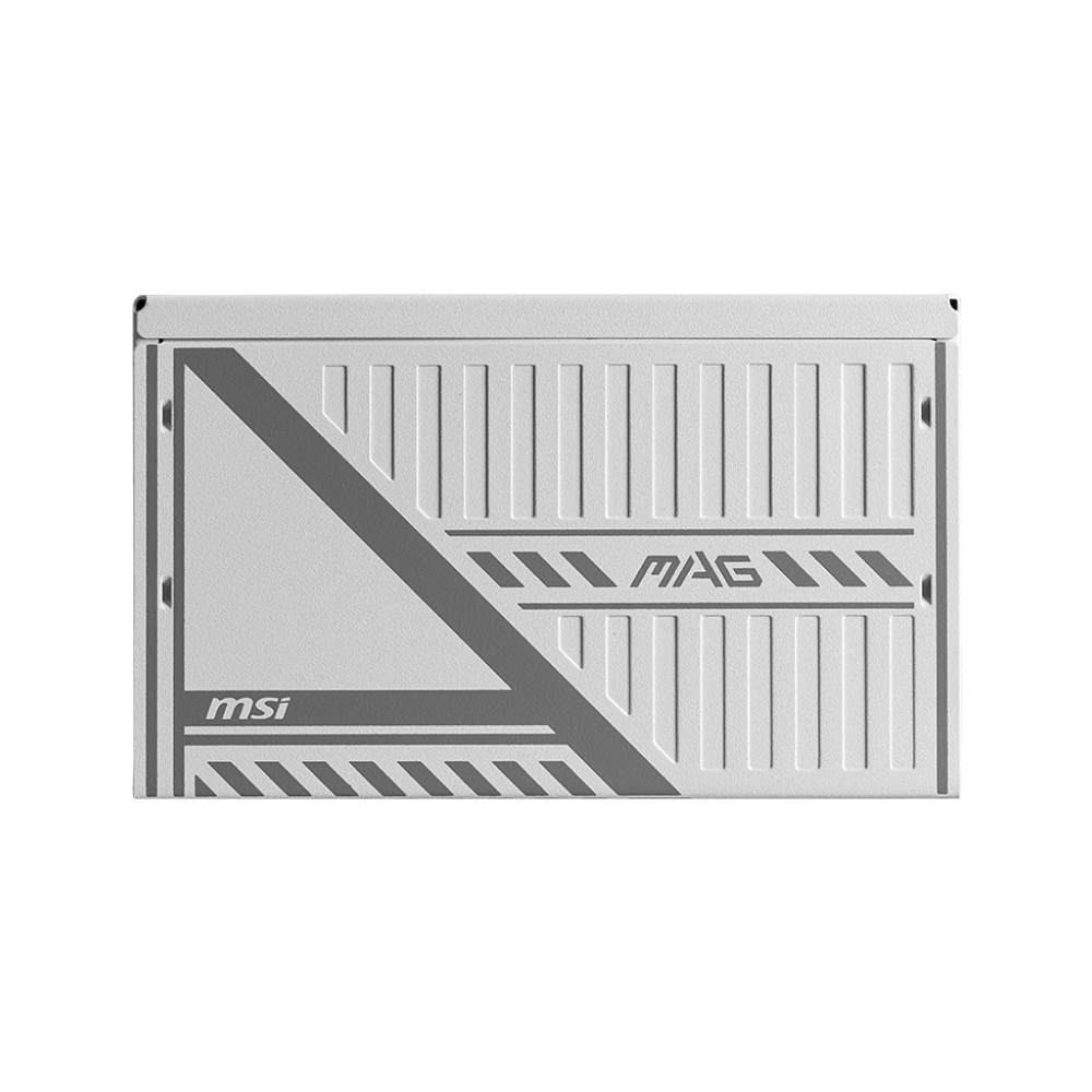 A large main feature product image of MSI MAG A650BNL - 650W Bronze ATX PSU - White