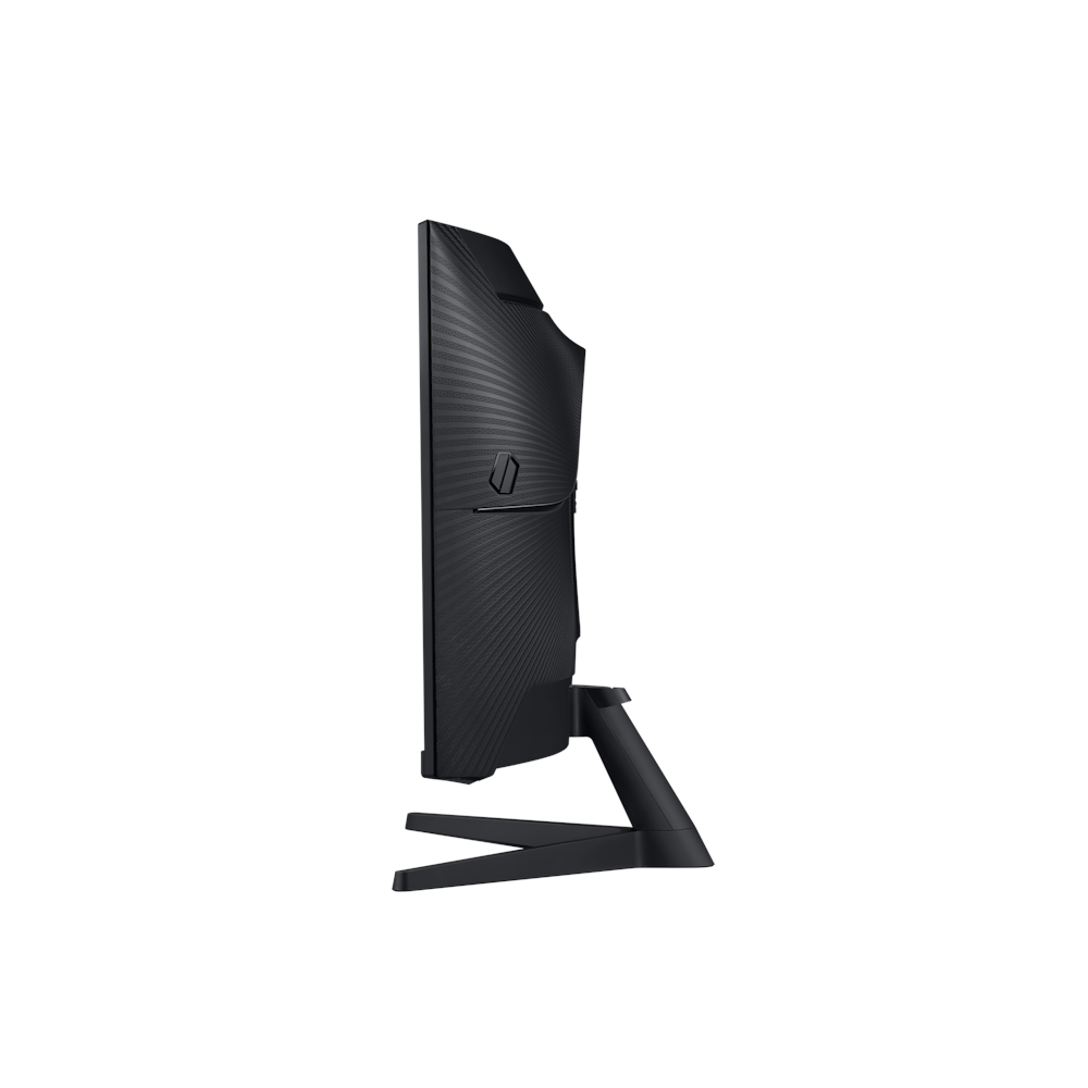 A large main feature product image of EX-DEMO Samsung Odyssey G55C - 32" Curved 1440p 165Hz VA Gaming Monitor