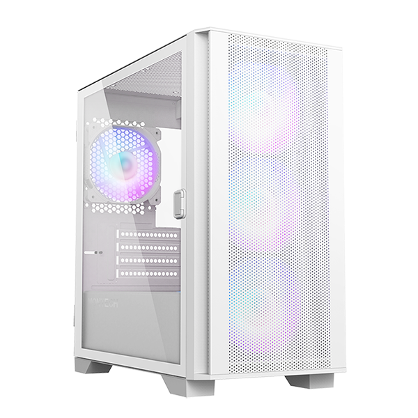 A large main feature product image of EX-DEMO Montech AIR 100 ARGB Micro Tower Case (White)
