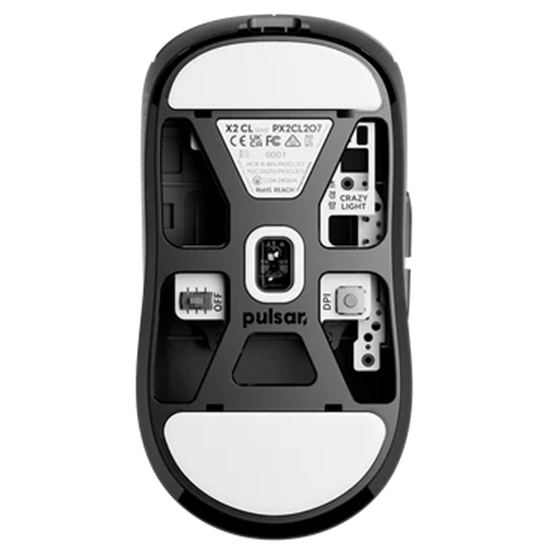 A large main feature product image of Pulsar X2 CrazyLight Medium Jet Black