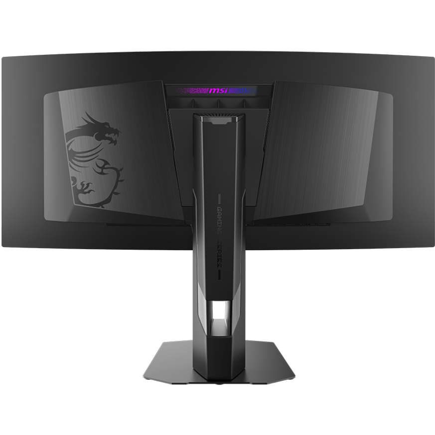 A large main feature product image of MSI MPG 341CQR X36 - 34" Curved 1440p 360Hz 0.03ms QD-OLED Gaming Monitor