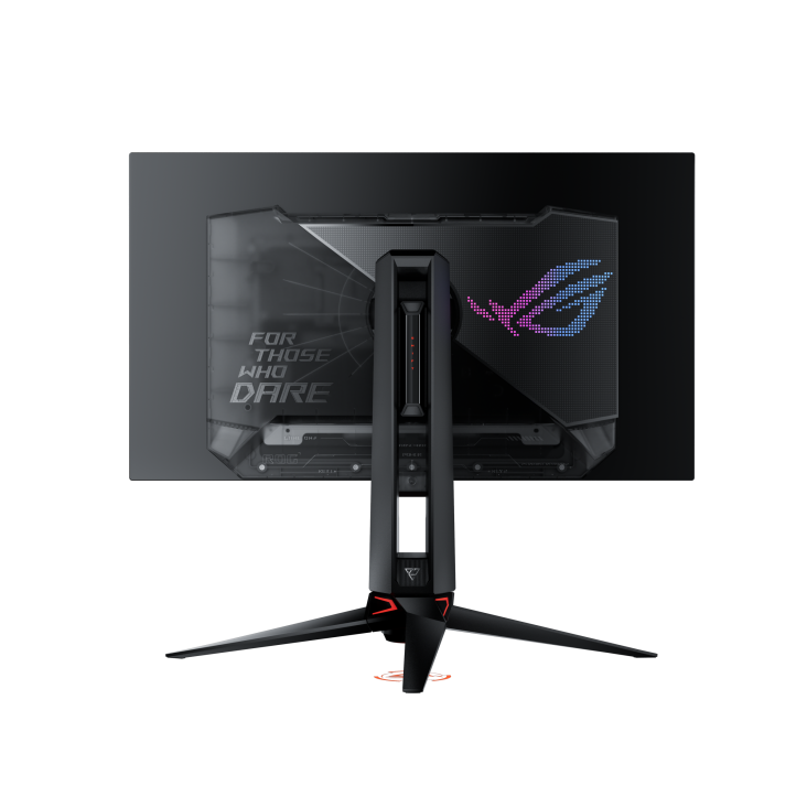 A large main feature product image of EX-DEMO ASUS ROG Swift PG27AQDP - 27" 1440p 480Hz 0.03ms OLED Gaming Monitor
