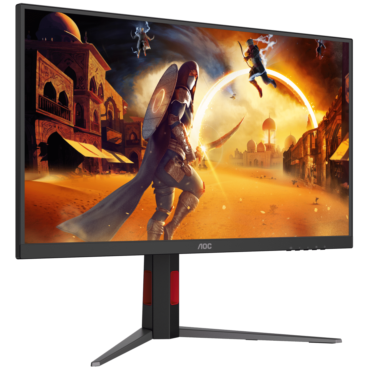 A large main feature product image of AOC Gaming U27G4 - 27" 1080p 320Hz / 4K 2160p 160Hz Dual-Mode Fast IPS Gaming Monitor