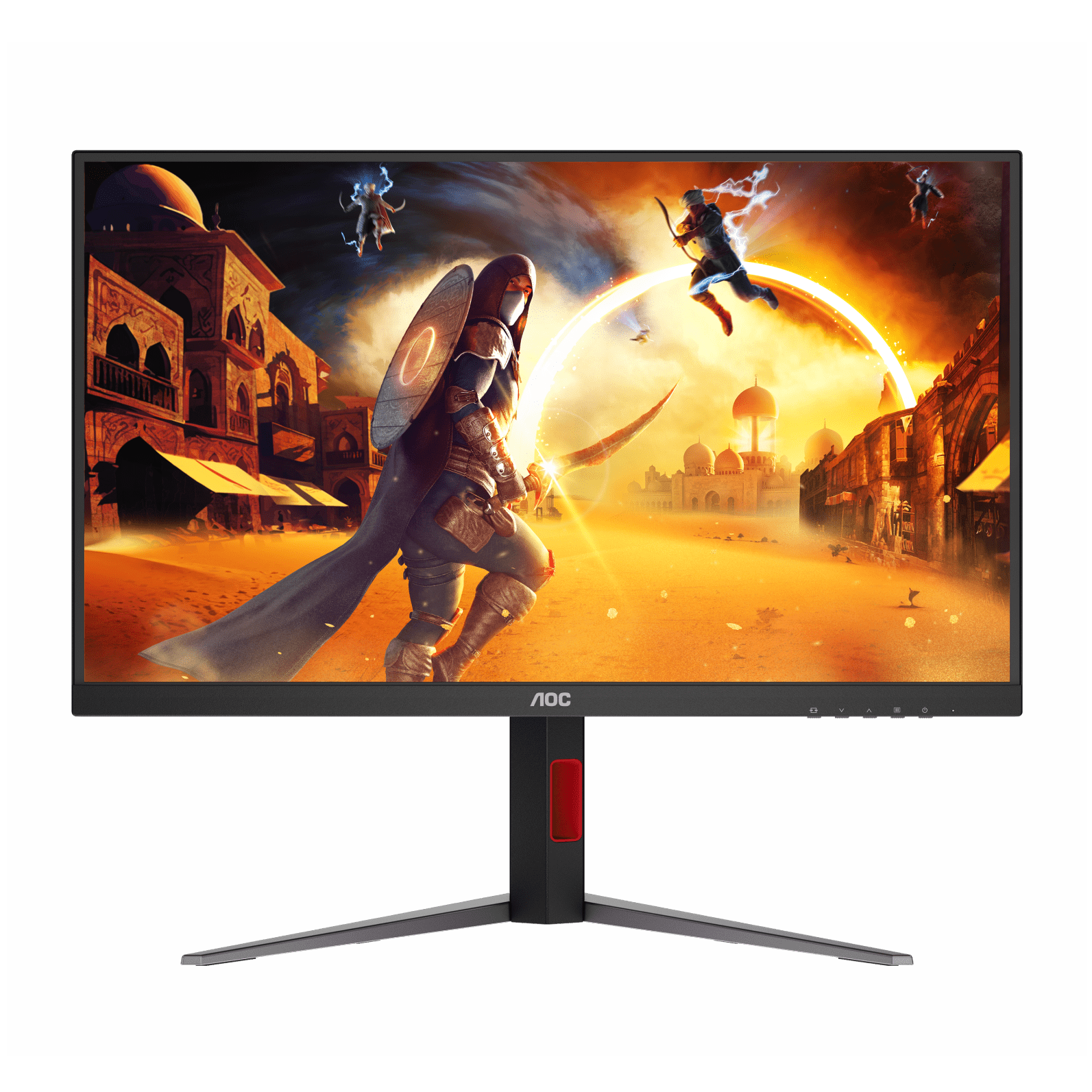 A large main feature product image of AOC Gaming U27G4 - 27" 1080p 320Hz / 4K 2160p 160Hz Dual-Mode Fast IPS Gaming Monitor