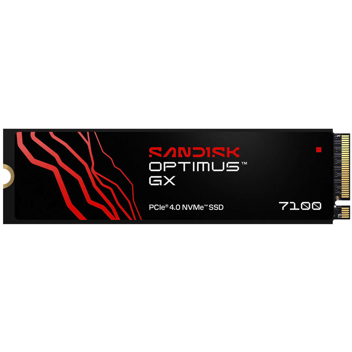 A large main feature product image of SanDisk Optimus GX 7100 PCIe Gen4 NVMe M.2 SSD - 1TB