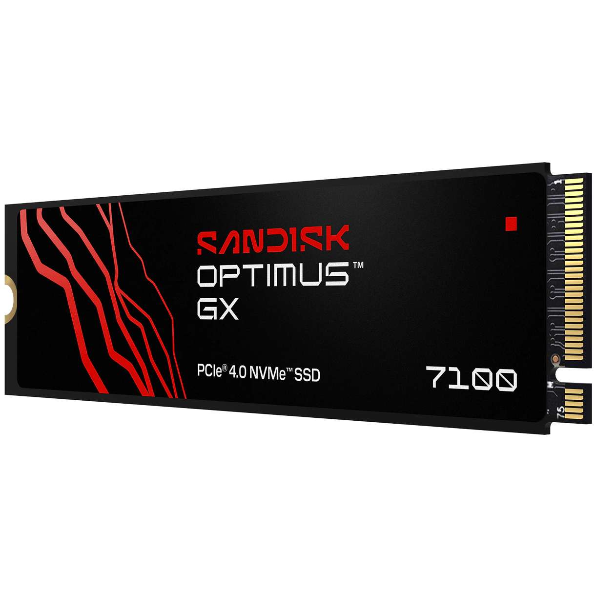 A large main feature product image of SanDisk Optimus GX 7100 PCIe Gen4 NVMe M.2 SSD - 500GB