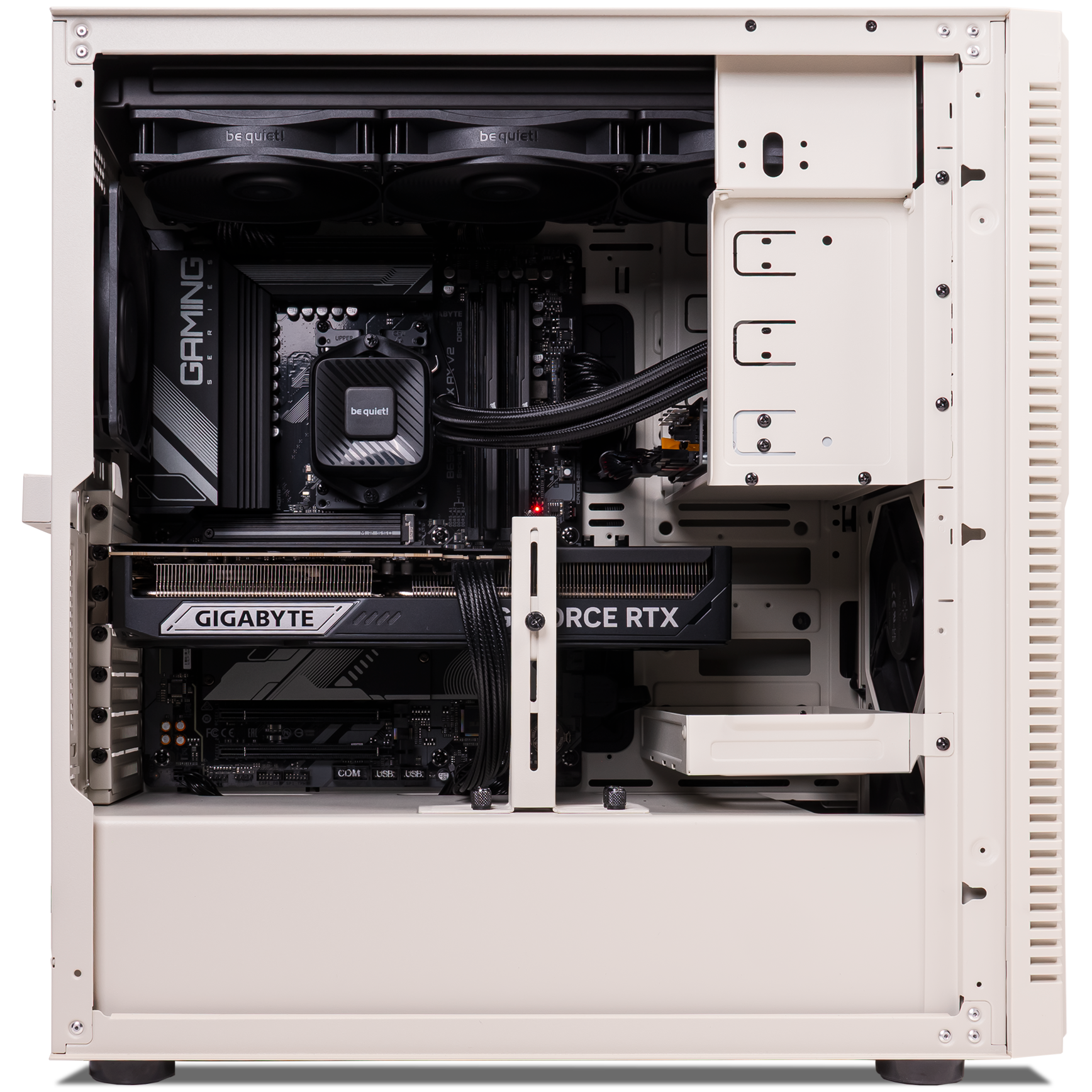 A large main feature product image of PLE Sleeper RTX 5080 Prebuilt Ready To Go Gaming PC