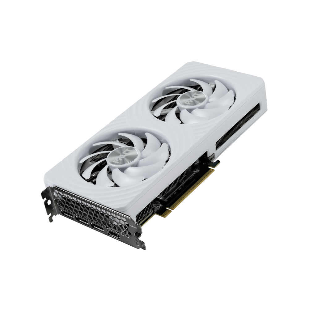 A large main feature product image of Palit GeForce RTX 5060 Ti OC 16GB GDDR7 - White