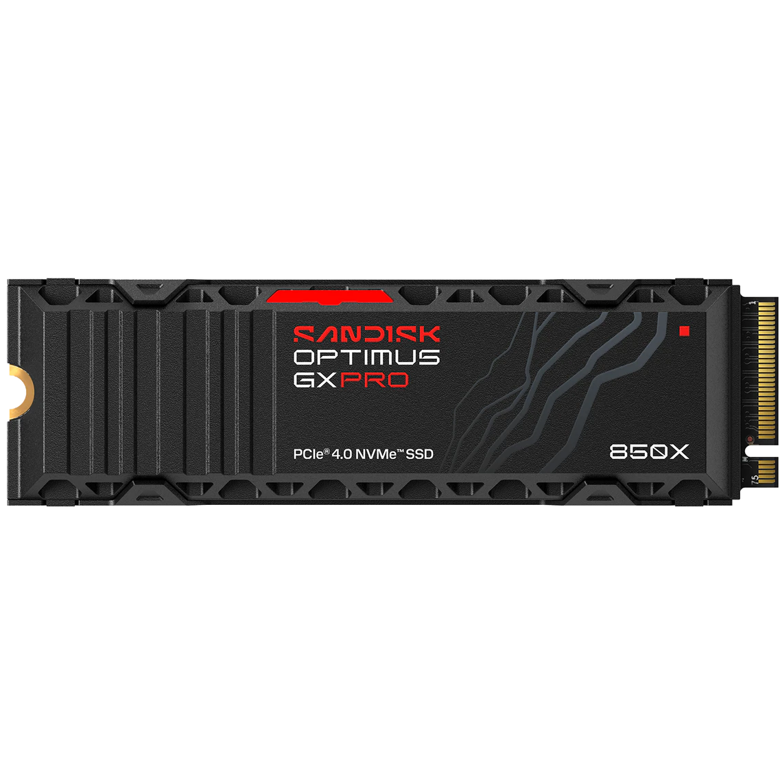 A large main feature product image of SanDisk Optimus GX PRO 850X w/ Heatsink PCIe Gen4 NVMe M.2 SSD - 1TB