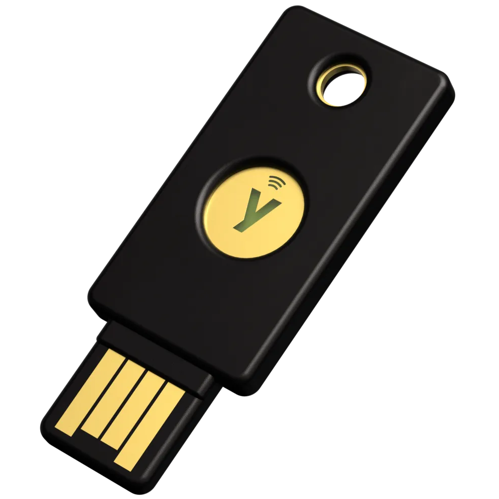 A large main feature product image of Yubico YubiKey 2FA USB-A & NFC Security Key