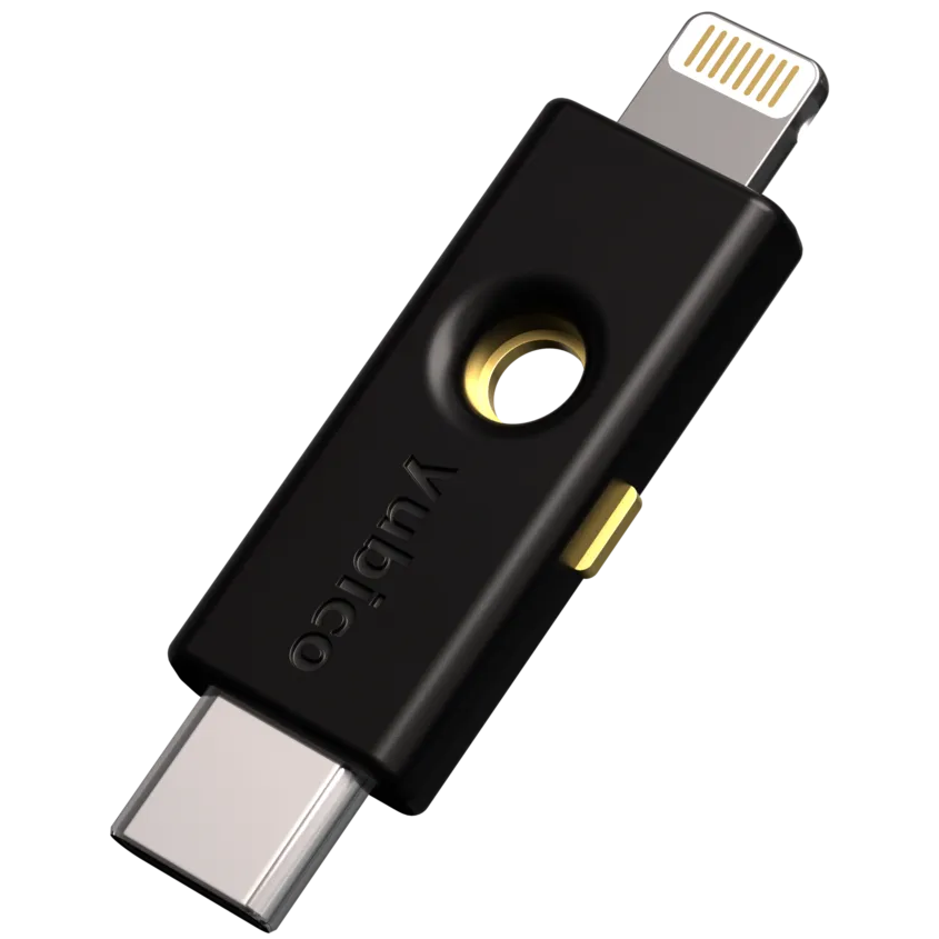 A large main feature product image of Yubico YubiKey 5CI USB-C & Lightning 2FA Security Key