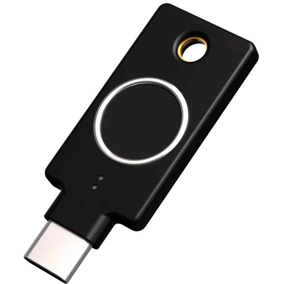 A large main feature product image of Yubico YubiKey Bio - FIDO Edition USB-C Biometric Security Key