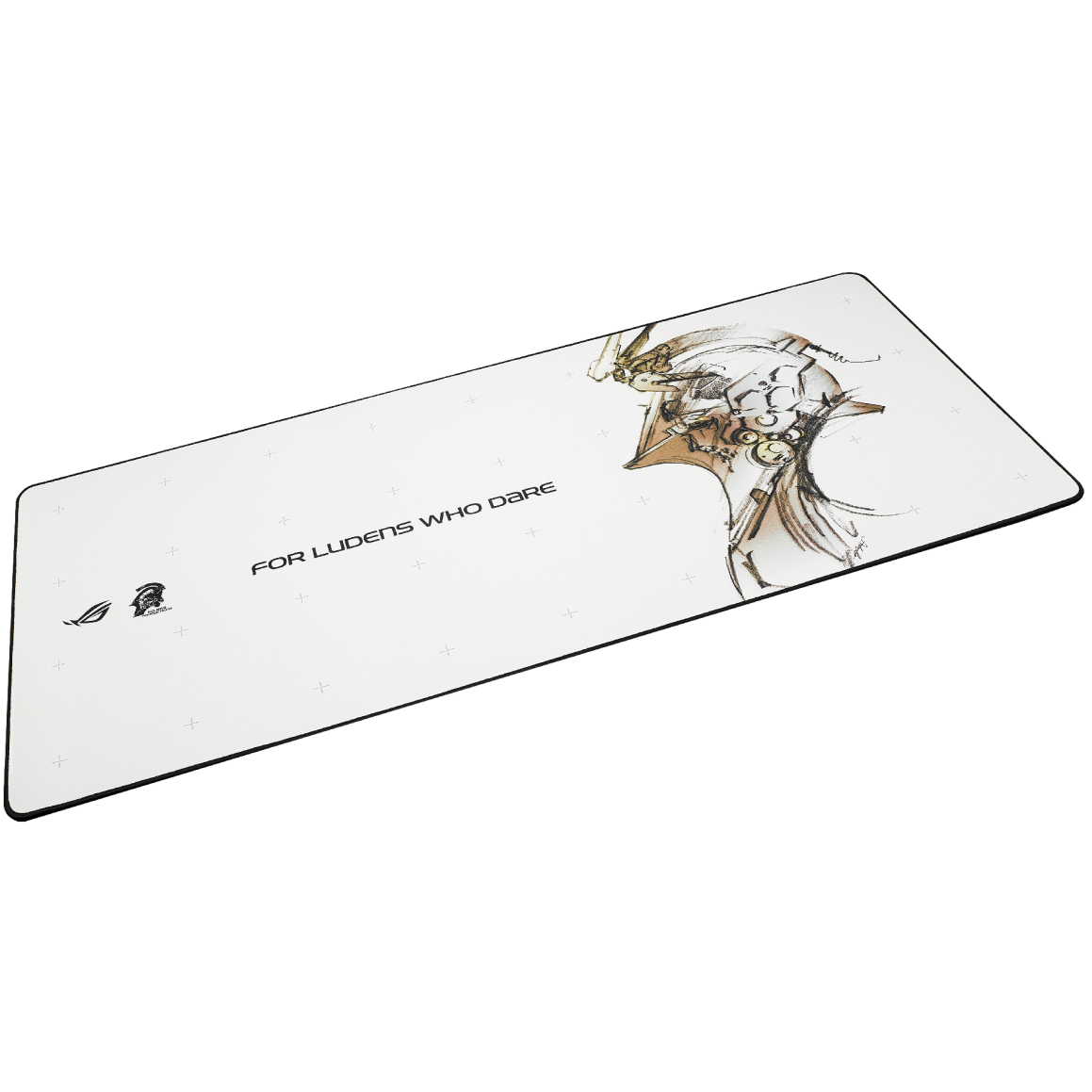 A large main feature product image of ASUS ROG Scabbard II XXL Mousepad - Kojima Productions