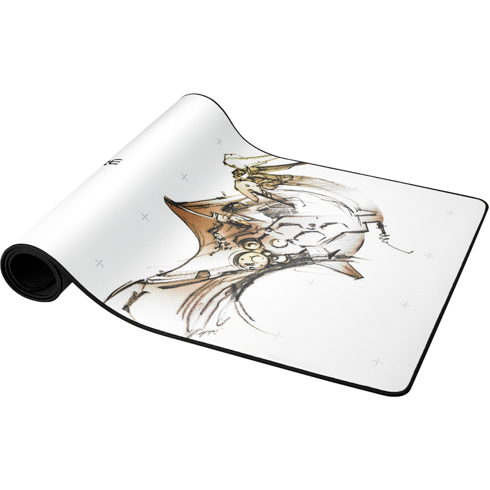 A large main feature product image of ASUS ROG Scabbard II XXL Mousepad - Kojima Productions