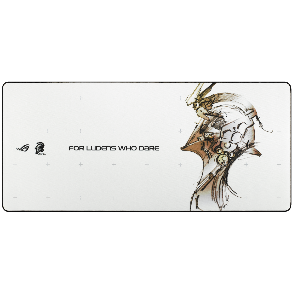 A large main feature product image of ASUS ROG Scabbard II XXL Mousepad - Kojima Productions