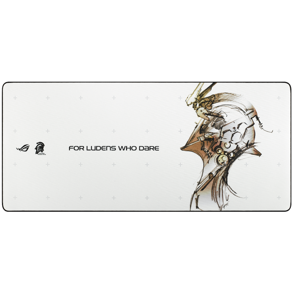 A large main feature product image of ASUS ROG Scabbard II XXL Mousepad - Kojima Productions
