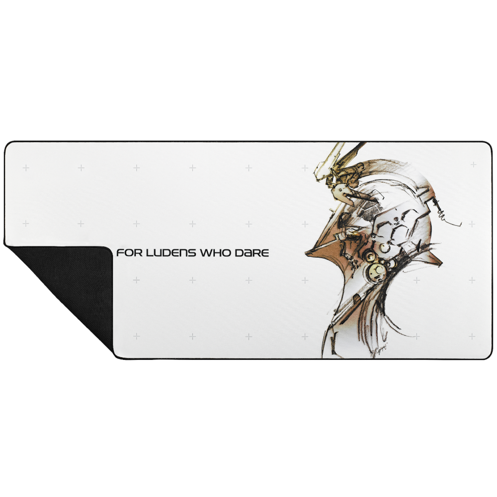 A large main feature product image of ASUS ROG Scabbard II XXL Mousepad - Kojima Productions