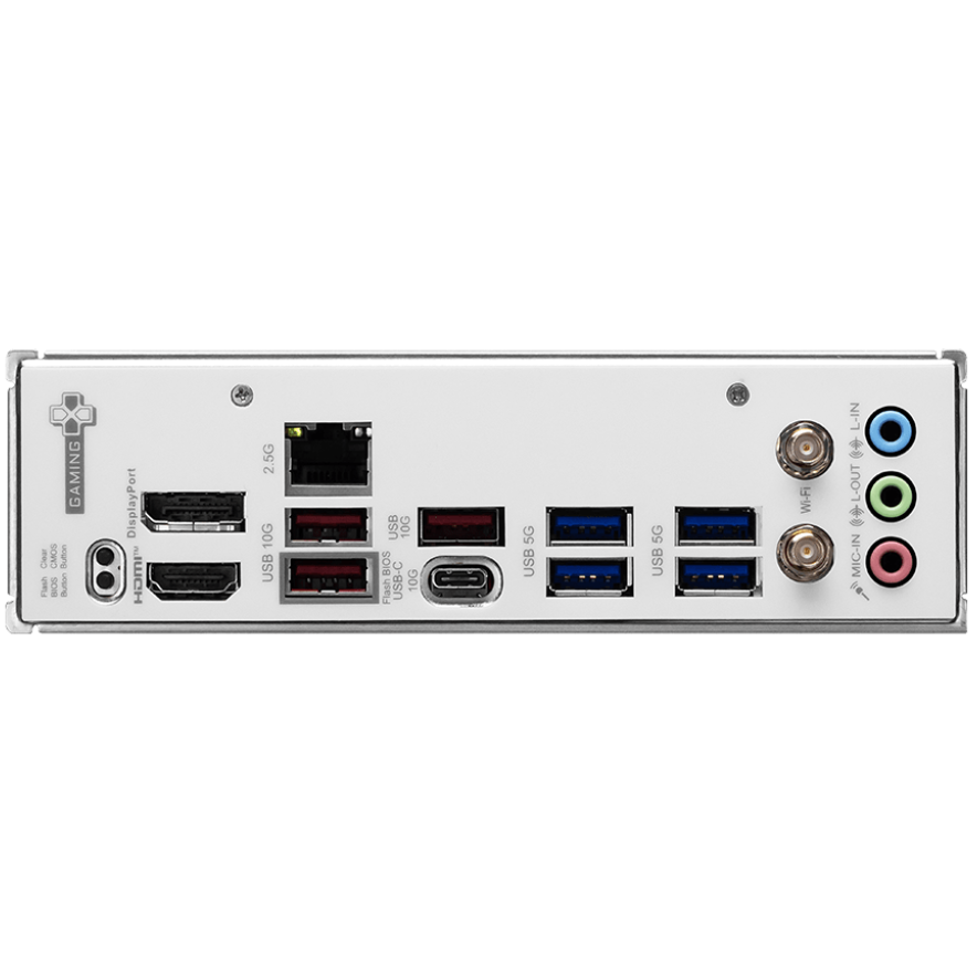 A large main feature product image of MSI B850M Gaming Plus WiFi6E AM5 mATX Desktop Motherboard