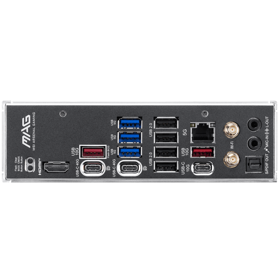 A large main feature product image of MSI MAG X870E Tomahawk Max WiFi AM5 ATX Desktop Motherboard