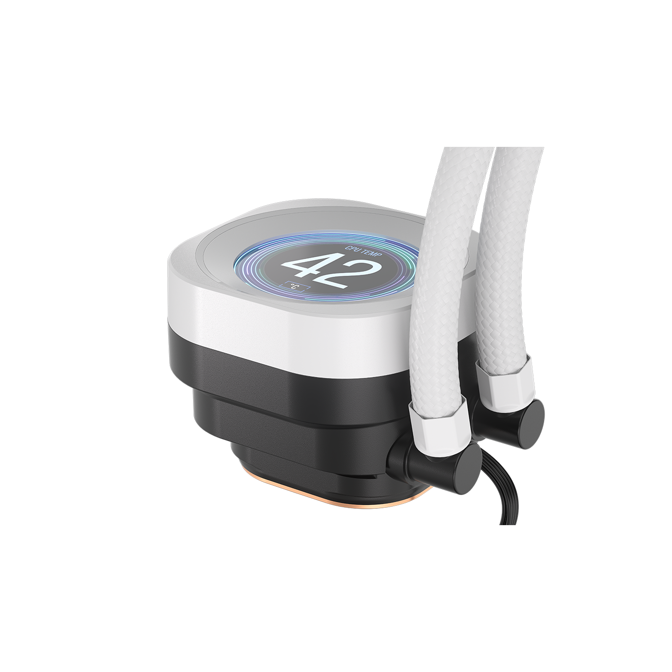 A large main feature product image of EX-DEMO Corsair NAUTILUS 240 RS LCD - 240mm AIO Liquid CPU Cooler (White)