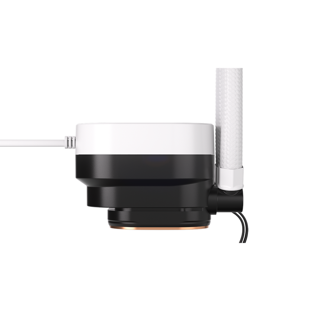 A large main feature product image of EX-DEMO Corsair NAUTILUS 240 RS LCD - 240mm AIO Liquid CPU Cooler (White)