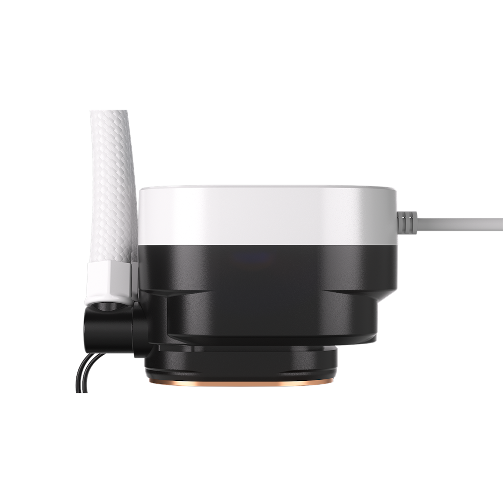 A large main feature product image of EX-DEMO Corsair NAUTILUS 240 RS LCD - 240mm AIO Liquid CPU Cooler (White)