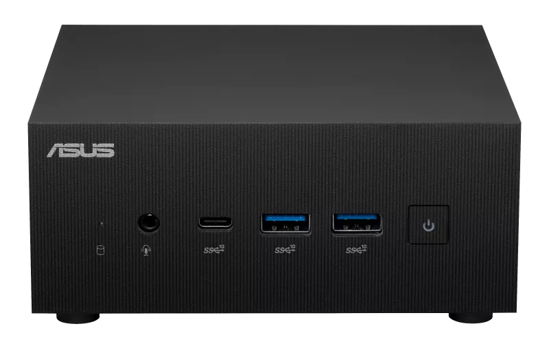 A large main feature product image of EX-DEMO ASUS PN64 i5 12500H Barebones Mini PC