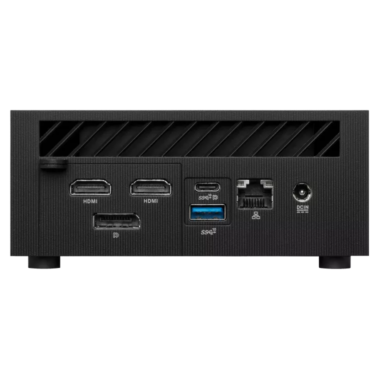 A large main feature product image of EX-DEMO ASUS PN64 i5 12500H Barebones Mini PC