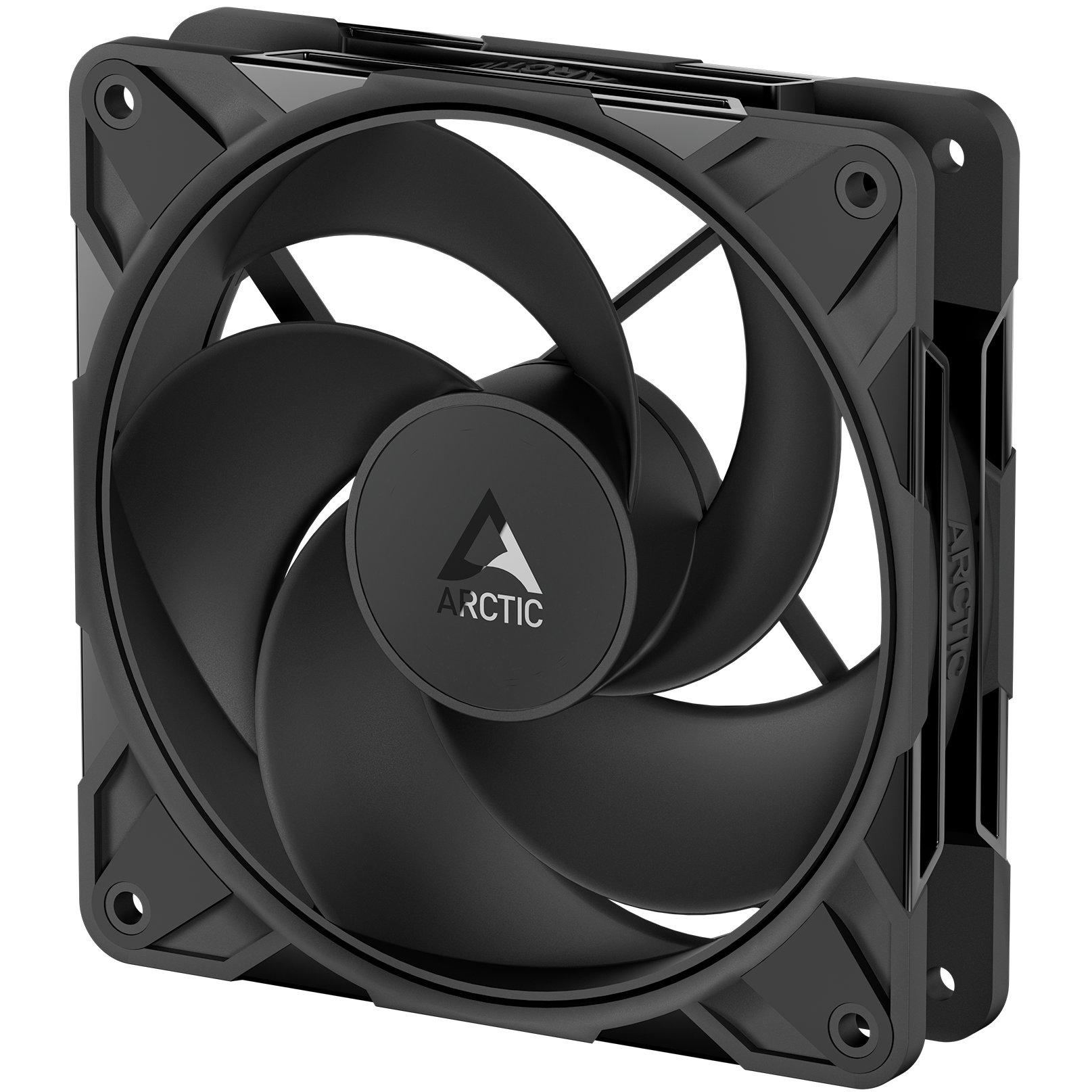 A large main feature product image of ARCTIC P12 Pro Reverse 120mm Performance PWM Fan (Black)