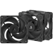 A product image of ARCTIC P12 Pro Reverse 120mm Performance PWM Fan 3-Pack (Black)