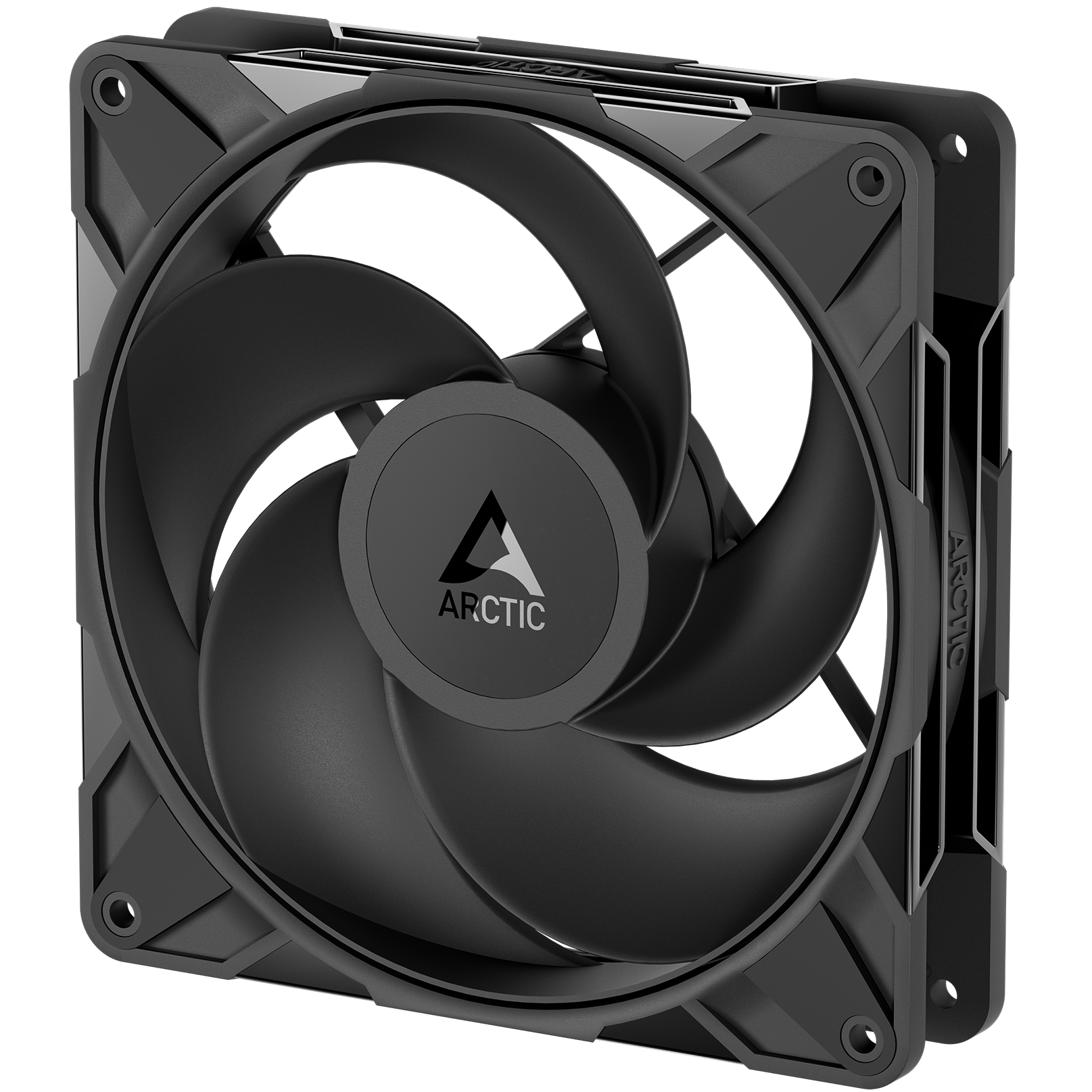 A large main feature product image of ARCTIC P14 Pro Reverse 140mm Performance PWM Fan 3-Pack (Black)