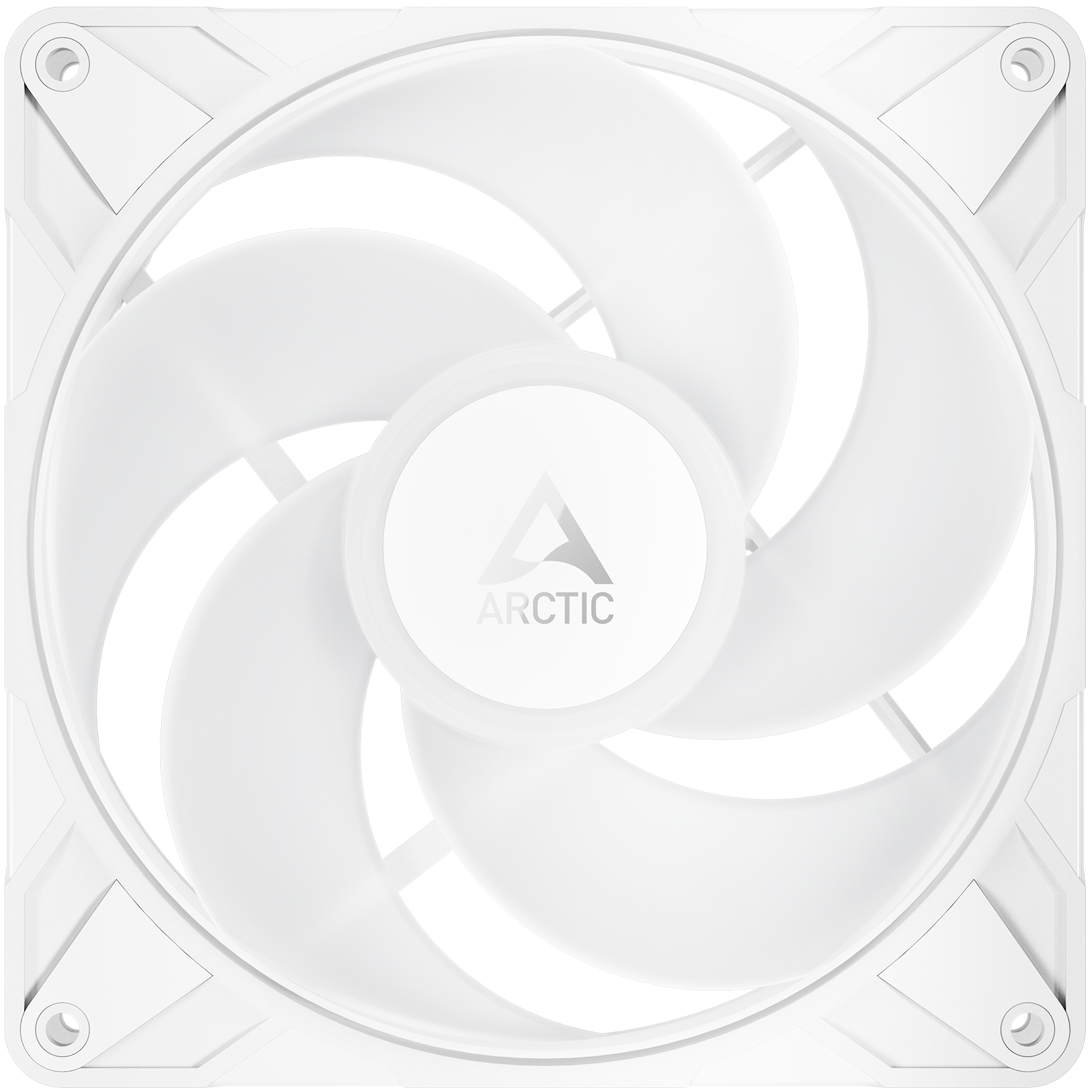 A large main feature product image of ARCTIC P14 Pro Reverse ARGB 140mm Performance PWM Fan 3-Pack (White)