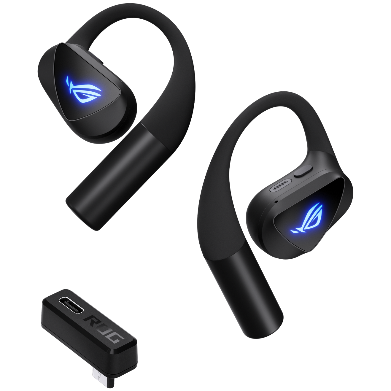 A large main feature product image of ASUS ROG Cetra Open Wireless In-Ear Gaming Earphones