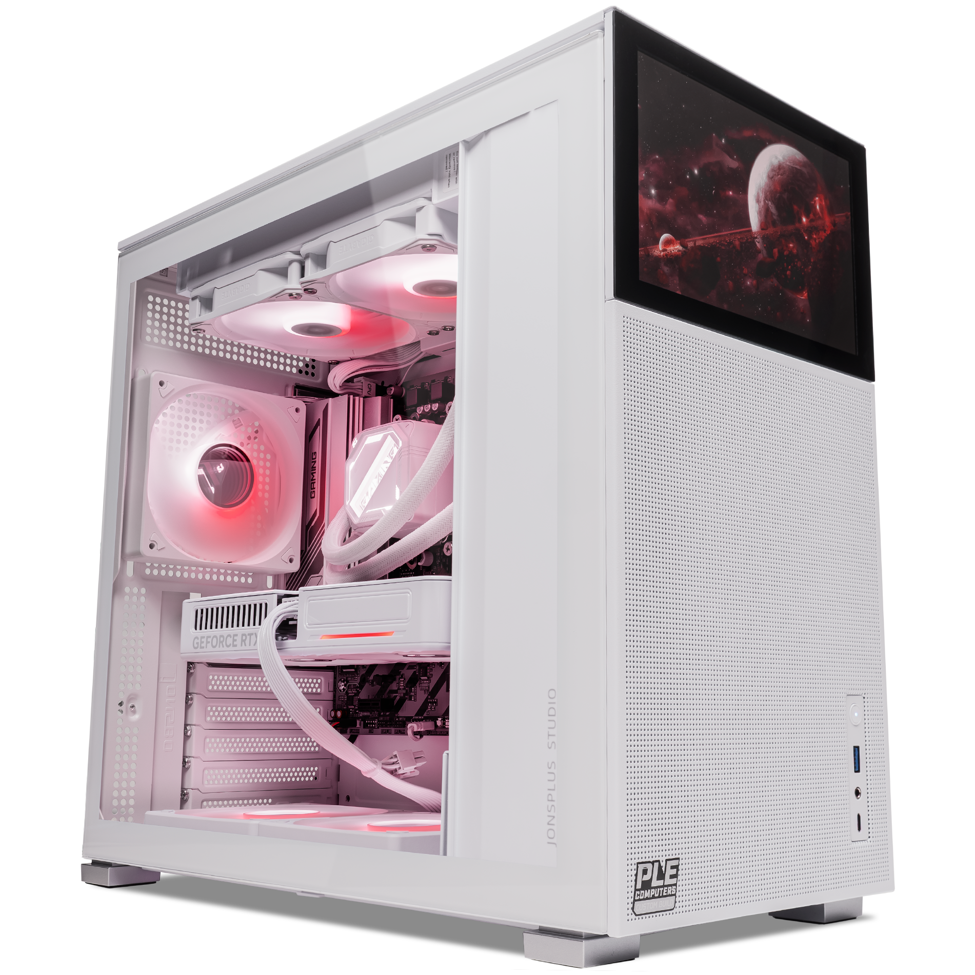 A large main feature product image of PLE Sentry RTX 5060 Ti Prebuilt Ready To Go Gaming PC