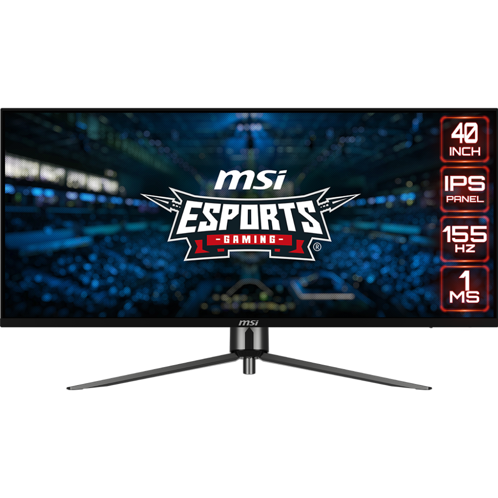 A large main feature product image of EX-DEMO MSI MAG 401QR - 40" 1440p Ultrawide 155Hz IPS Gaming Monitor