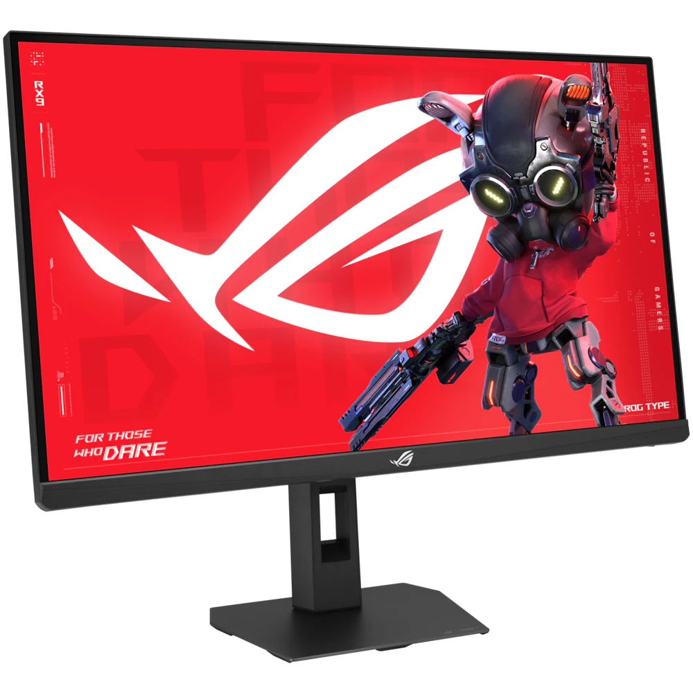 A large main feature product image of ASUS ROG Strix XG27ACMES - 27" 1440p 255Hz 0.3ms Fast-IPS Gaming Monitor - Black