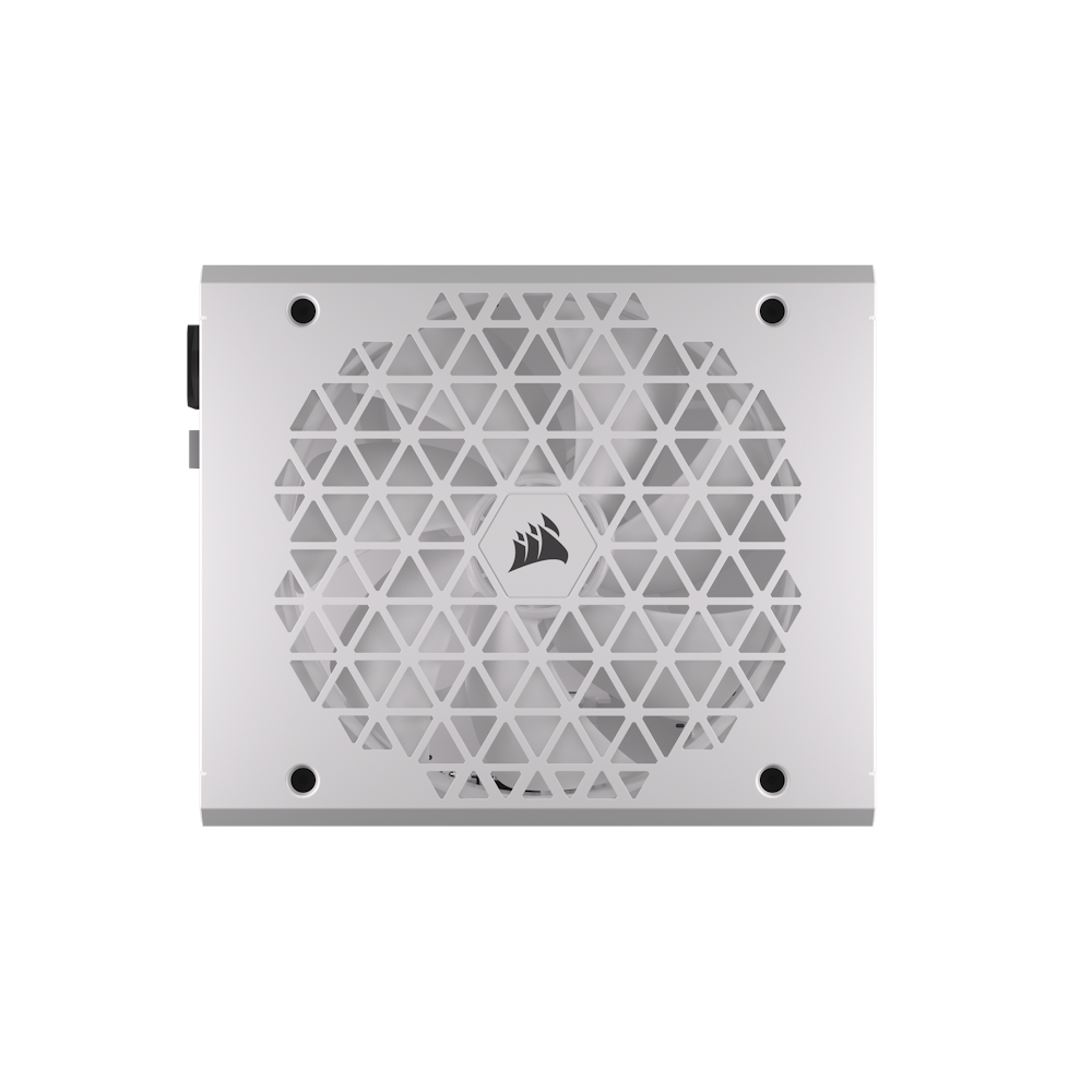 A large main feature product image of EX-DEMO Corsair RM1000x SHIFT - Side Cable 1000W Gold ATX Modular PSU (White)