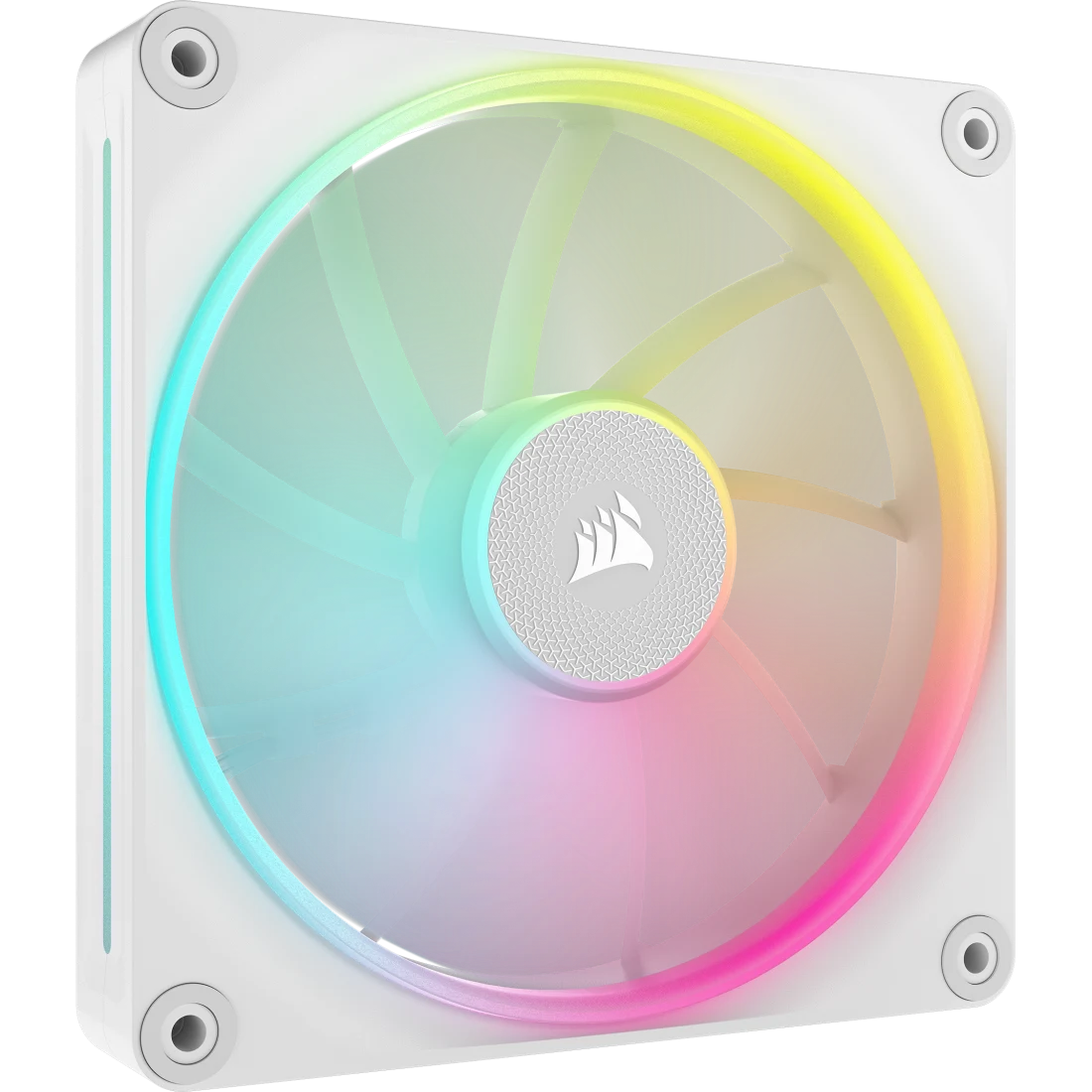 A large main feature product image of EX-DEMO Corsair iCUE LINK LX140 RGB - 140mm PWM Modular Fan (White)